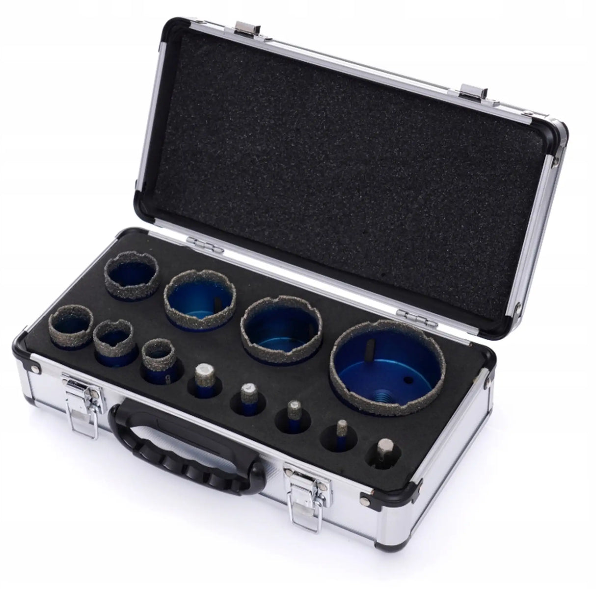 Diamant Bohrkronen Set M14 Diamantbohrer 12tlg Fliesenbohrer 6 - 68 mm Keramik Fliesen Feinsteinzeug