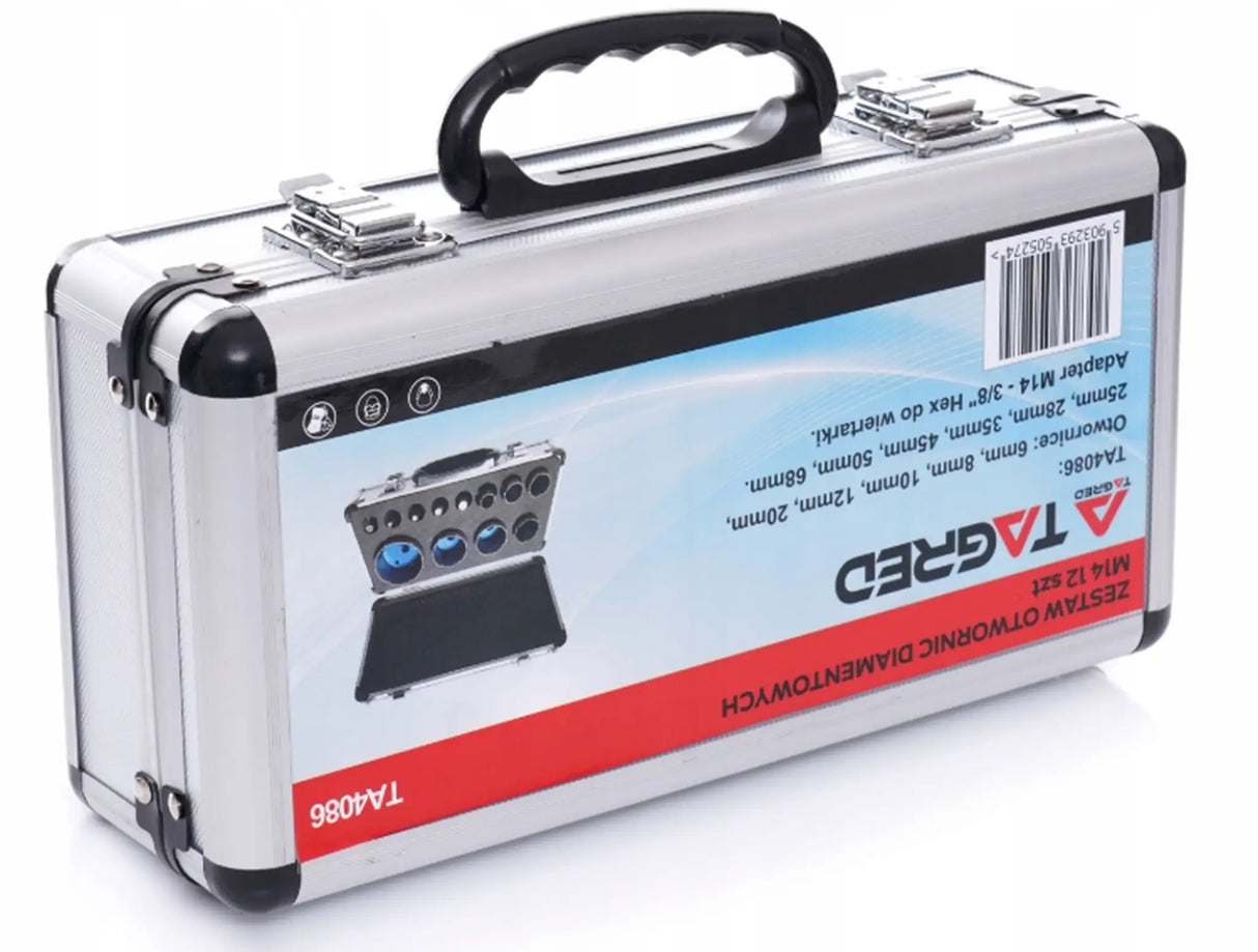 Diamant Bohrkronen Set M14 Diamantbohrer 12tlg Fliesenbohrer 6 - 68 mm Keramik Fliesen Feinsteinzeug