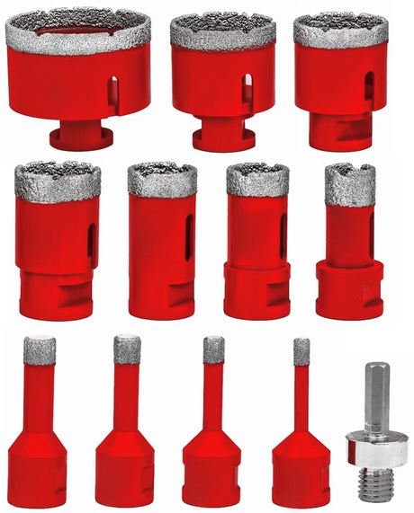 12-piece diamond tile drill set 6-68 mm diamond core bit tile diamond drill M14 set