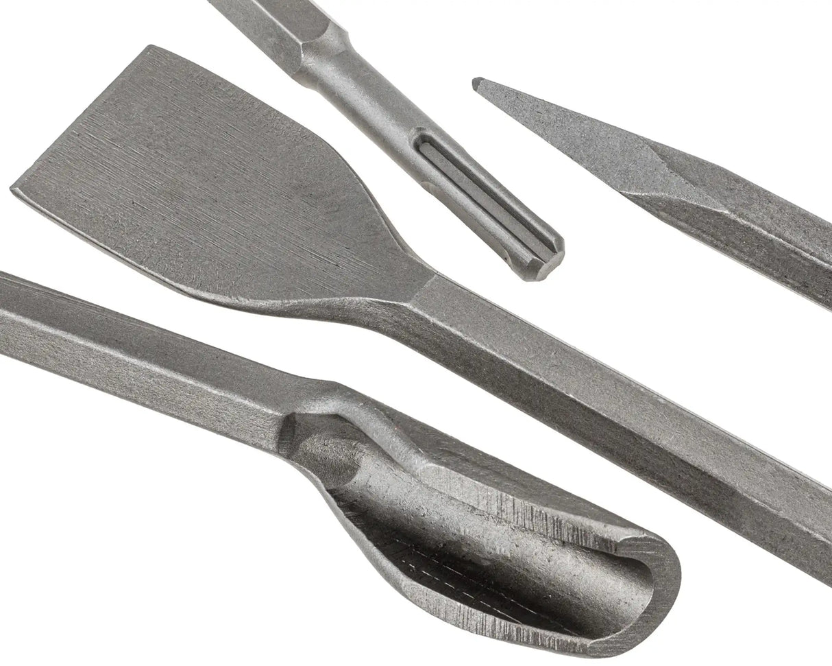 SDS Plus Chisel 250 mm Set 5 Pieces Chisel Channel Pointed Flat Wide Tiles