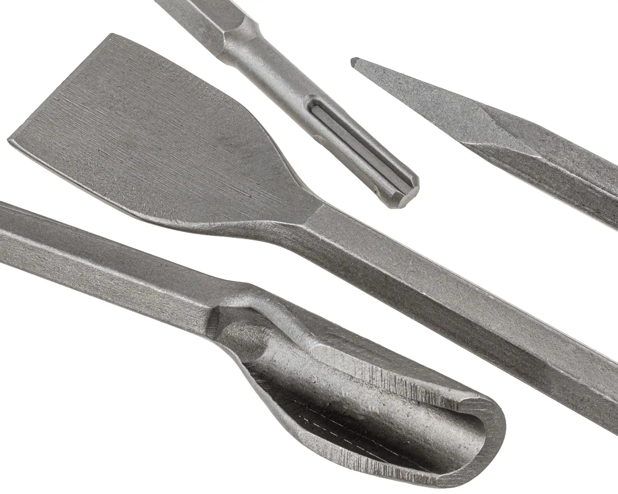 SDS Plus Chisel 250 mm Set 5 Pieces Chisel Channel Pointed Flat Wide Tiles