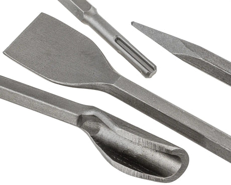 SDS Plus Chisel 250 mm Set 5 Pieces Chisel Channel Pointed Flat Wide Tiles