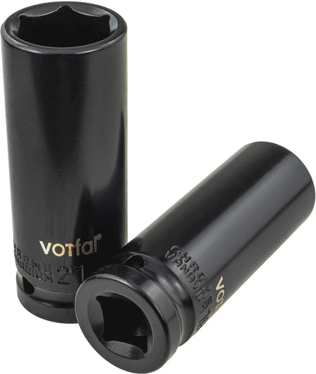 6-piece power impact wrench sockets 1/2 inch set 10 - 21 mm long hexagonal sockets for cars and commercial vehicles