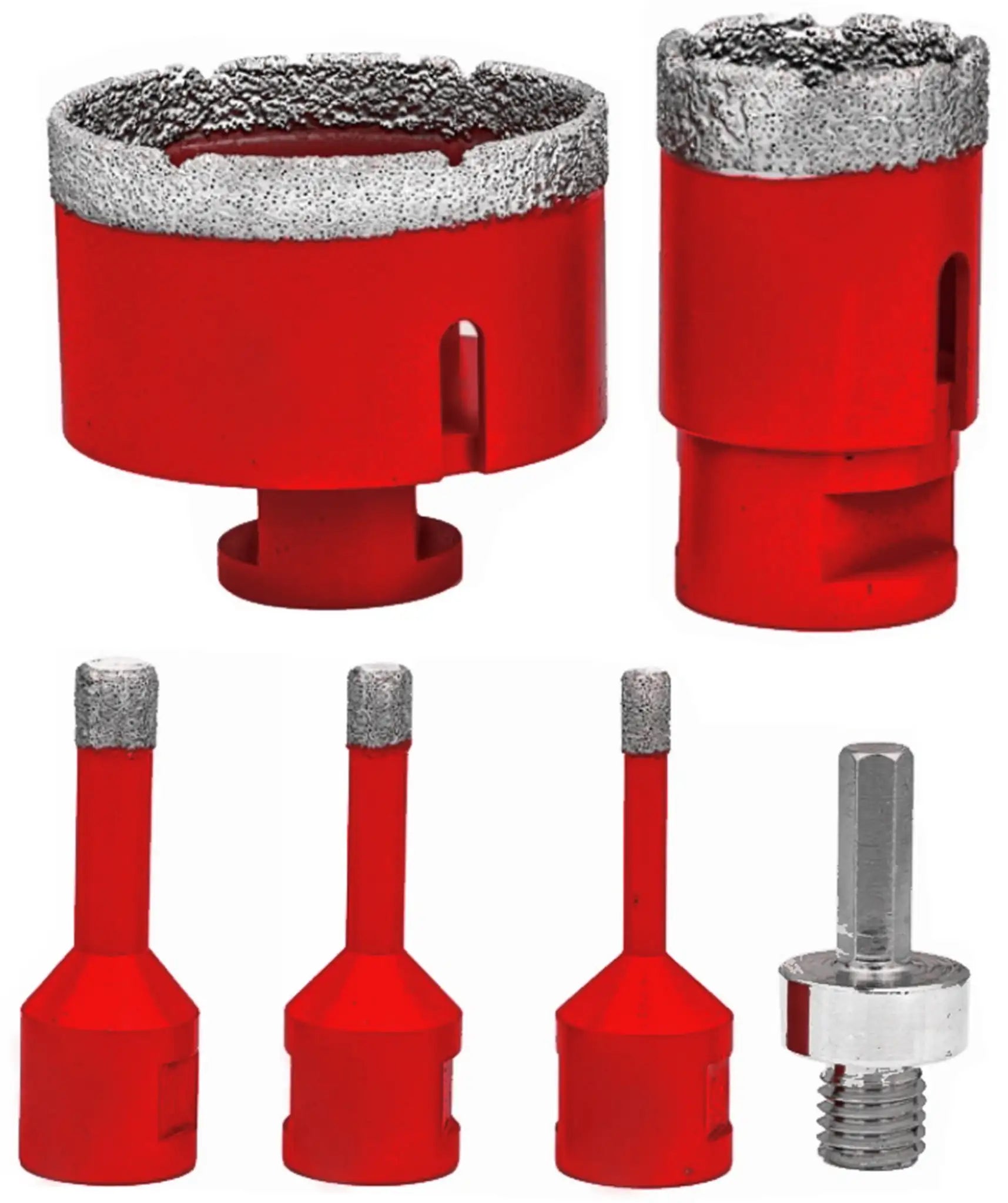 6-piece diamond tile drill set 6 / 8 / 10 / 35 / 68 mm diamond core bit tile drilling bit set M14