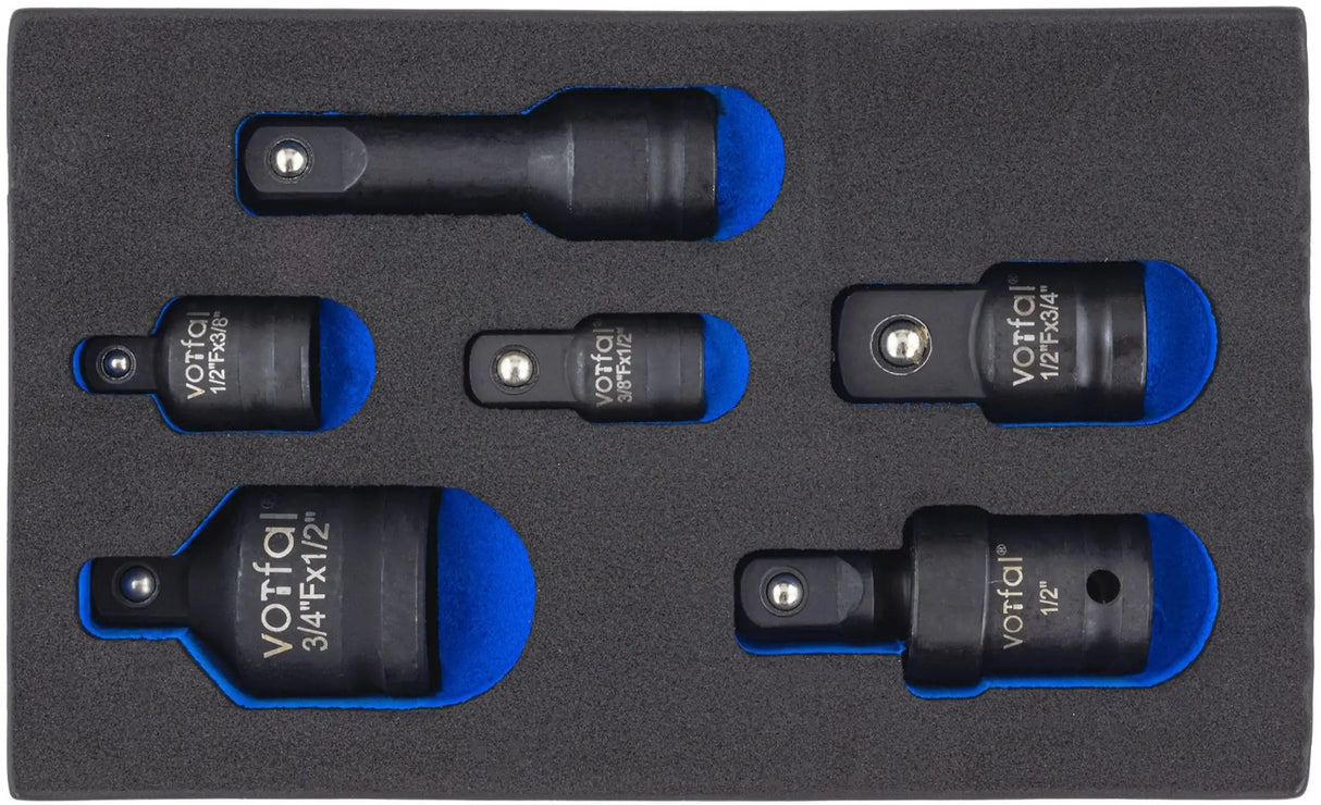 Impact wrench adapter 6 pcs. ball joint 3/8" 1/2" 3/4" socket extension
