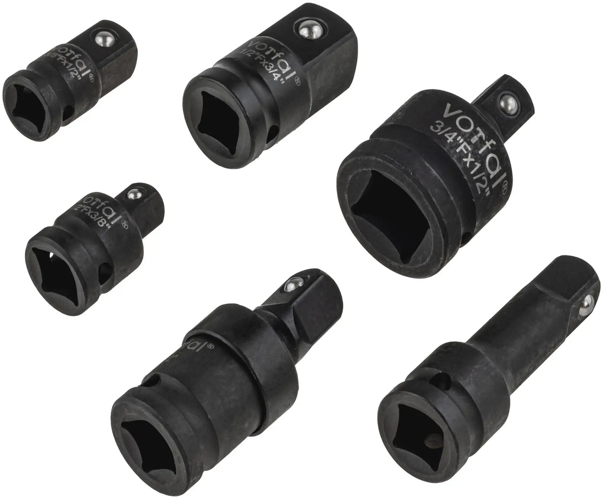 Impact wrench adapter 6 pcs. ball joint 3/8" 1/2" 3/4" socket extension