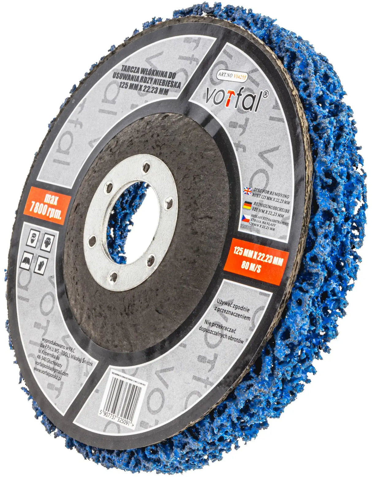 CSD cleaning discs 125 mm coarse blue soft cleaning fleece CBS disc