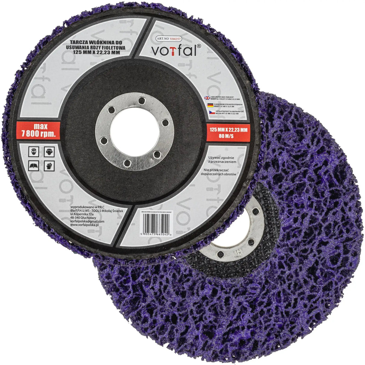 CSD cleaning discs 125 mm coarse purple medium hard cleaning fleece CBS disc