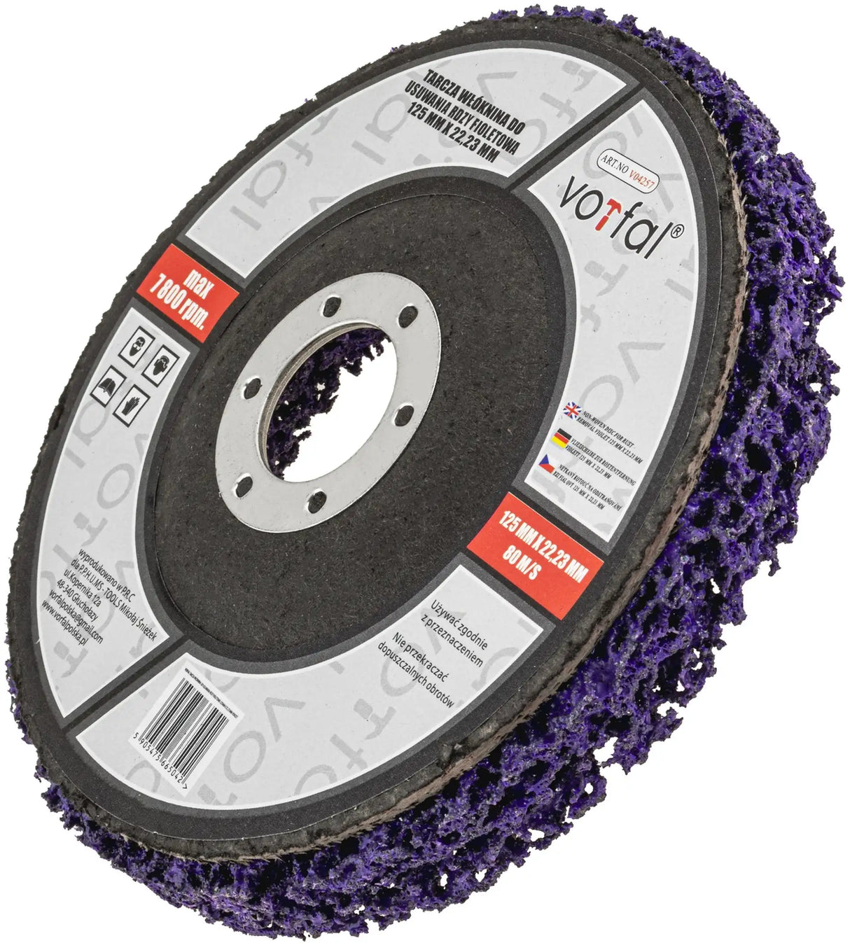 CSD cleaning discs 125 mm coarse purple medium hard cleaning fleece CBS disc
