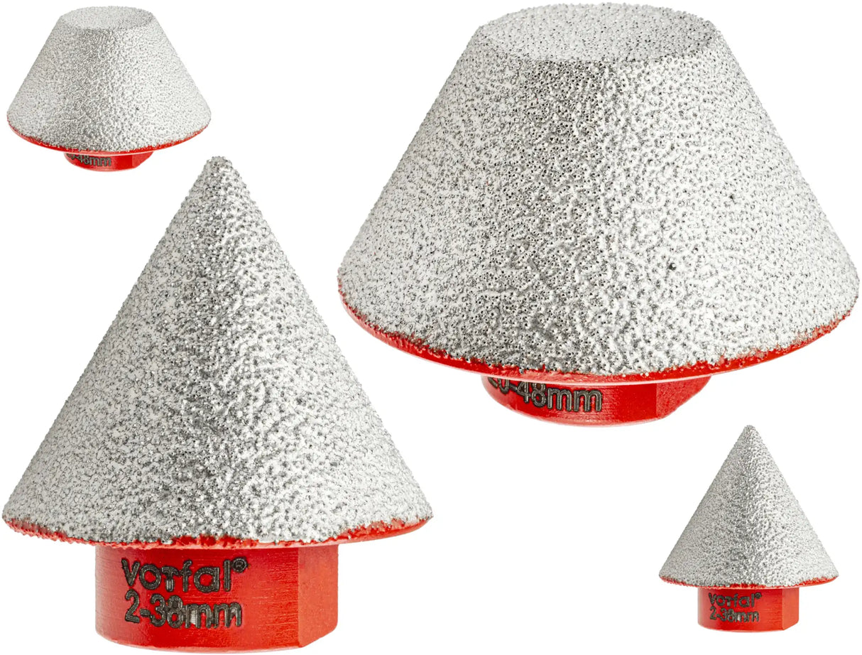 Diamant Kegelfräser 0 - 50 mm Diamantfräser Konisch Fräsfinger Fasenbohrer Keramik Fliesen