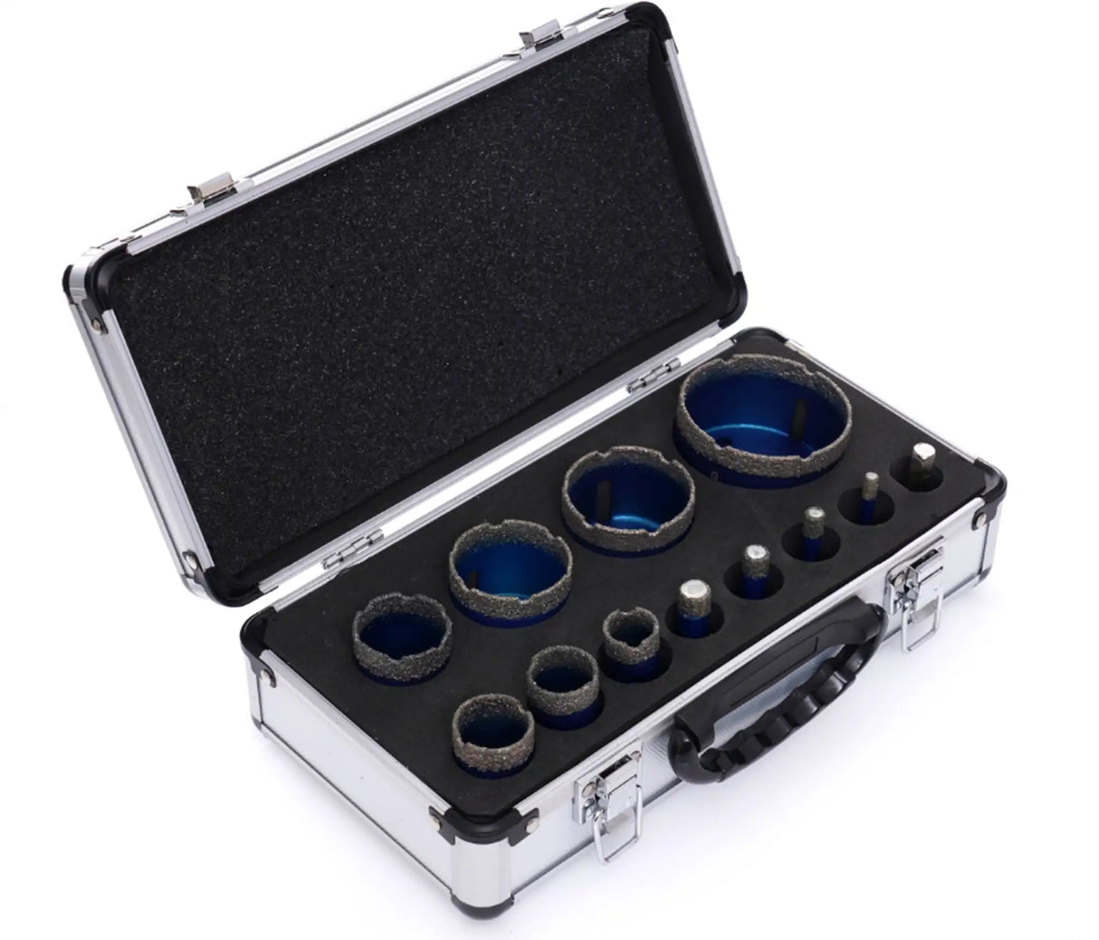 Diamant Bohrkronen Set M14 Diamantbohrer 12tlg Fliesenbohrer 6 - 68 mm Keramik Fliesen Feinsteinzeug