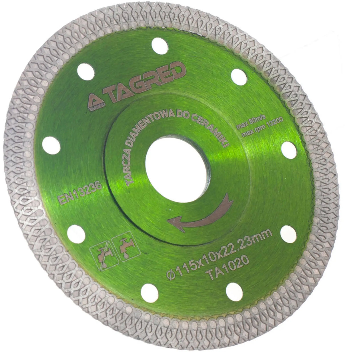 Diamond cutting disc 115 tiles porcelain stoneware ceramic diamond disc