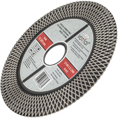 Diamond disc 125 mm for cutting and grinding porcelain stoneware, tiles, ceramics 2-in-1