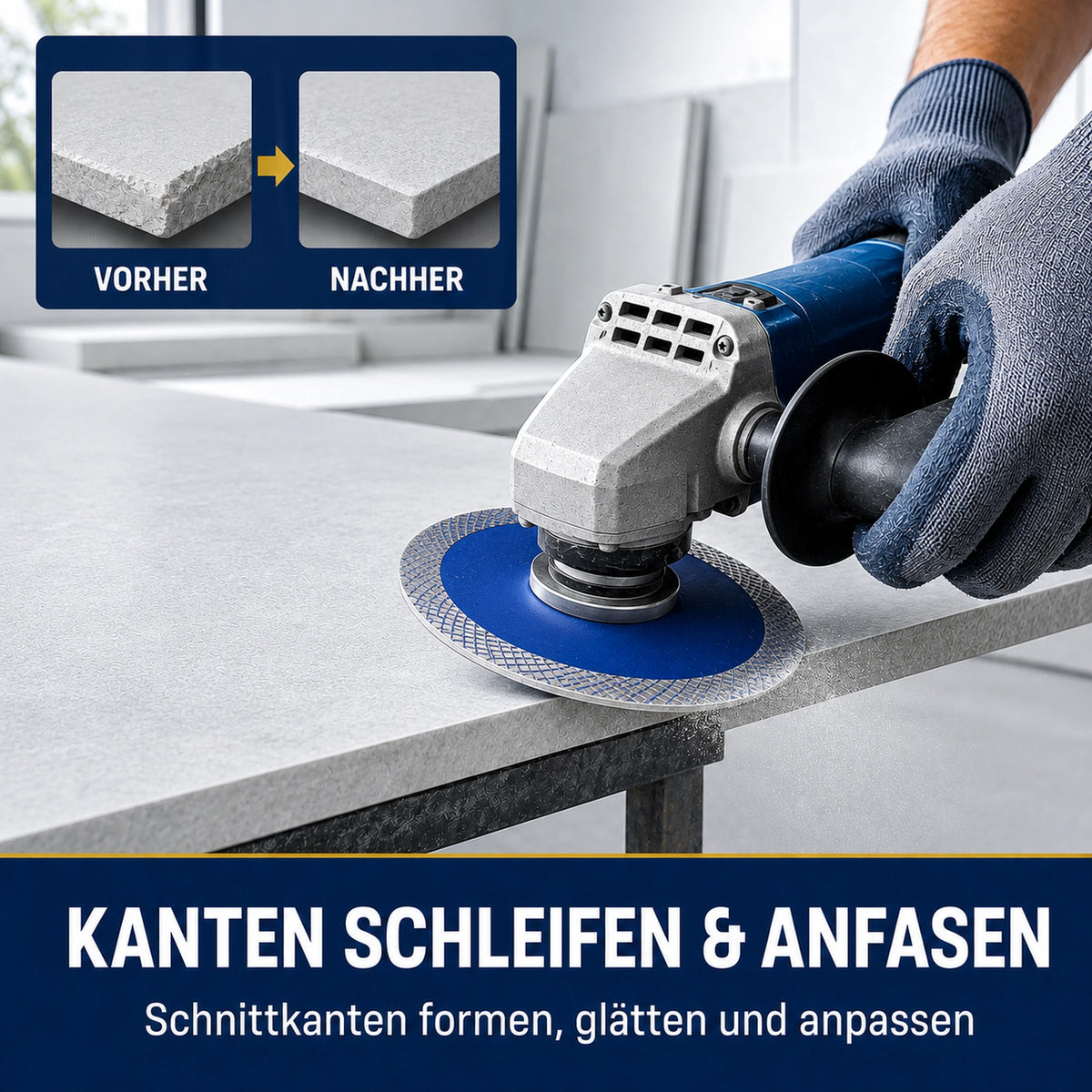Diamanttrennscheibe 125 mm Fliesen Keramik Naturstein X-Mesh Turbo 22,23 mm schleifen und anfasen