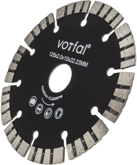 Diamond cutting disc 125 mm for concrete reinforced concrete granite stone hard materials