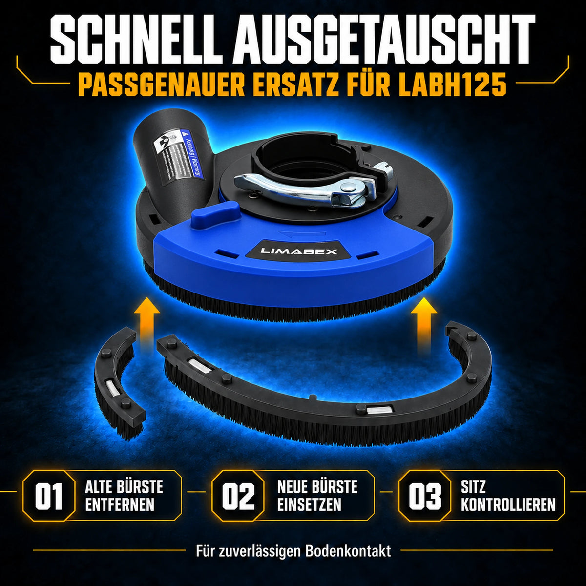 Ersatzbürsten für Absaughaube 125 mm PRO Series LABH125 bürstenkranz