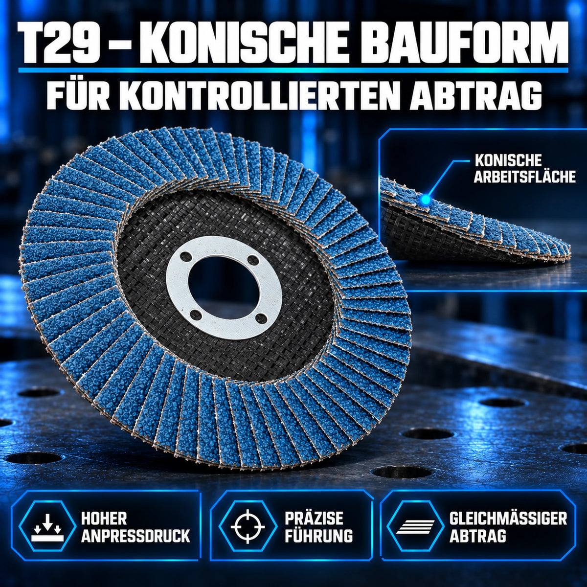 Fächerscheiben 125 mm Metall Stahl Edelstahl INOX Lamellenscheiben T29