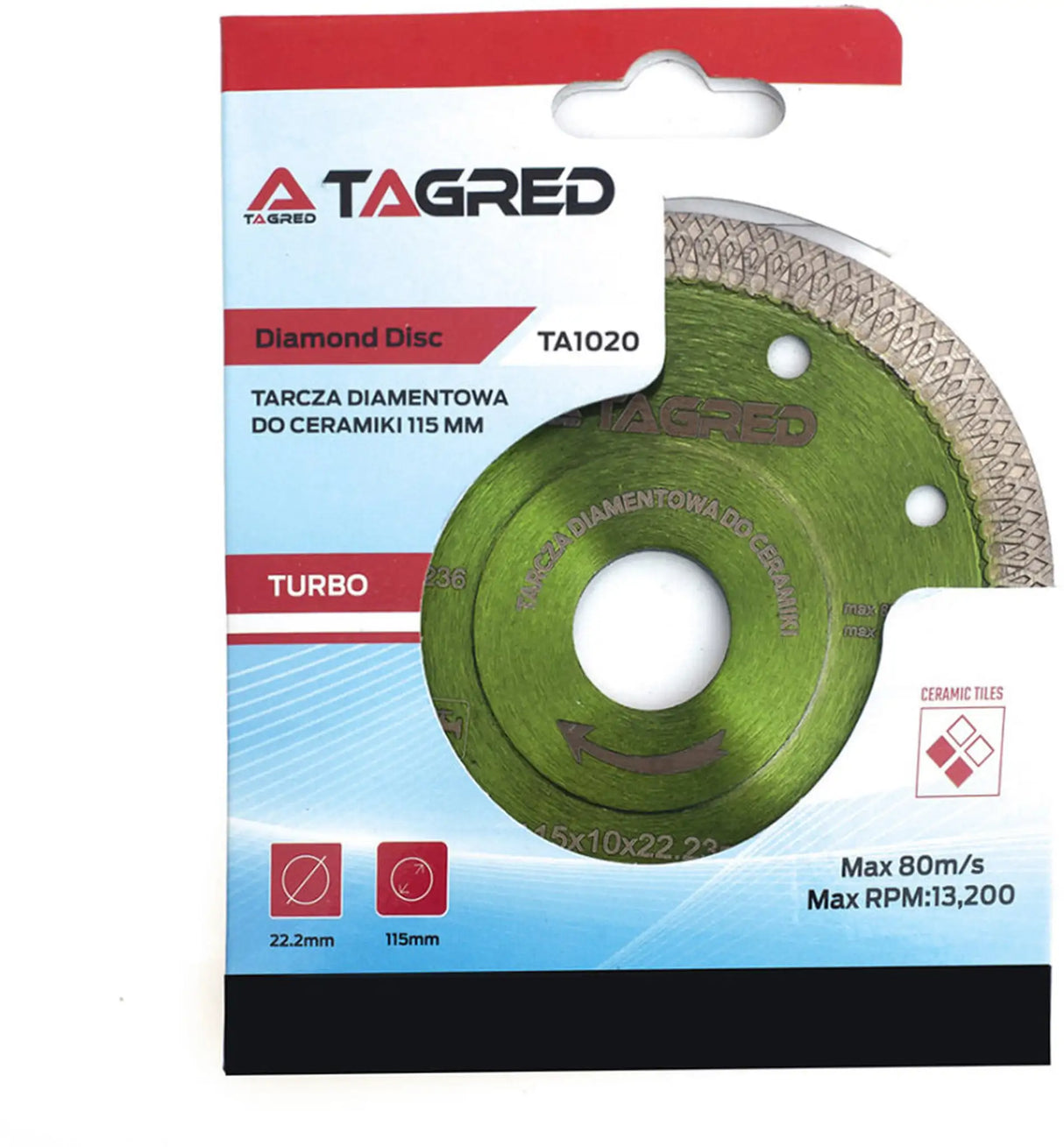 Diamond cutting disc 115 tiles porcelain stoneware ceramic diamond disc