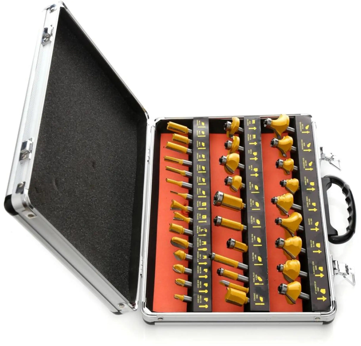 Fräser Set 8 mm Fräsersatz HSS Oberfräse Holzfräser 35 Tlg Nutfräser Abrundfräser