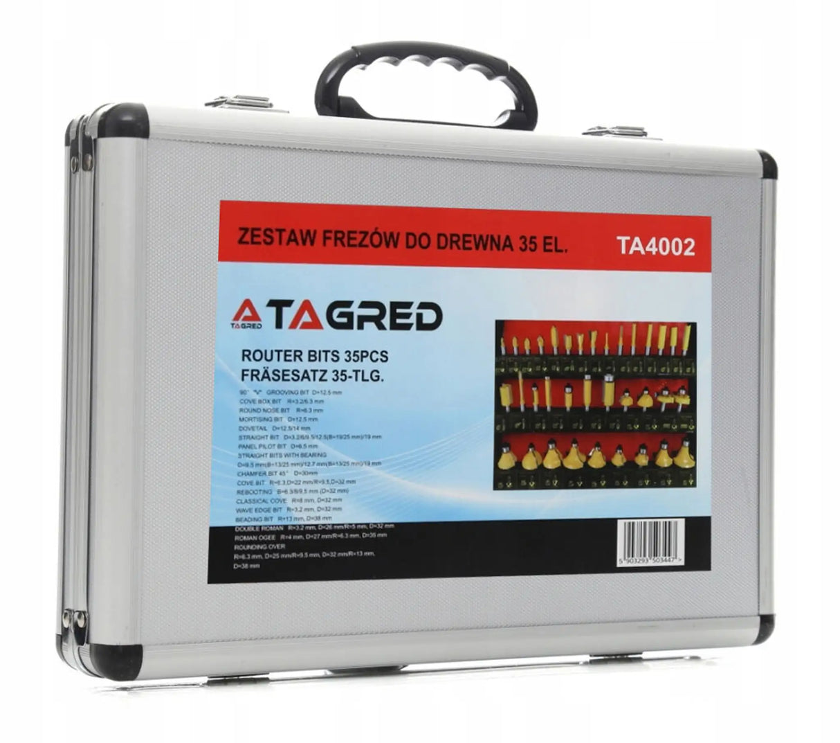 Fräser Set 8 mm Fräsersatz HSS Oberfräse Holzfräser 35 Tlg Nutfräser Abrundfräser