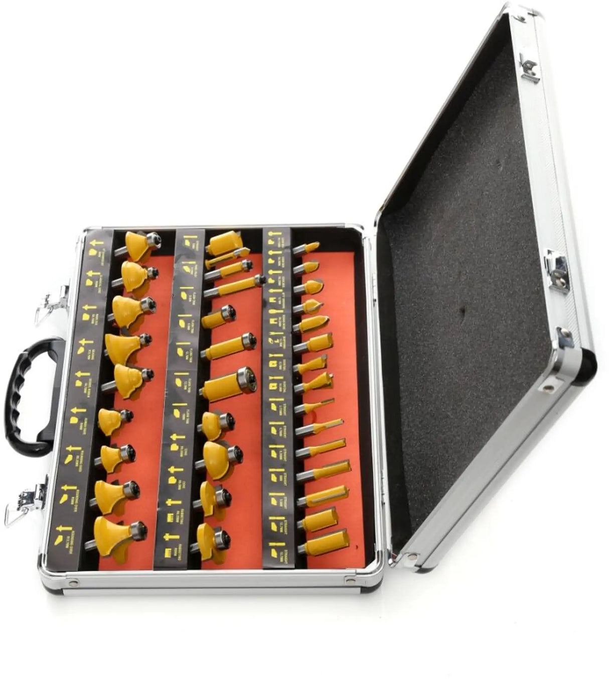 Fräser Set 8 mm Fräsersatz HSS Oberfräse Holzfräser 35 Tlg Nutfräser Abrundfräser