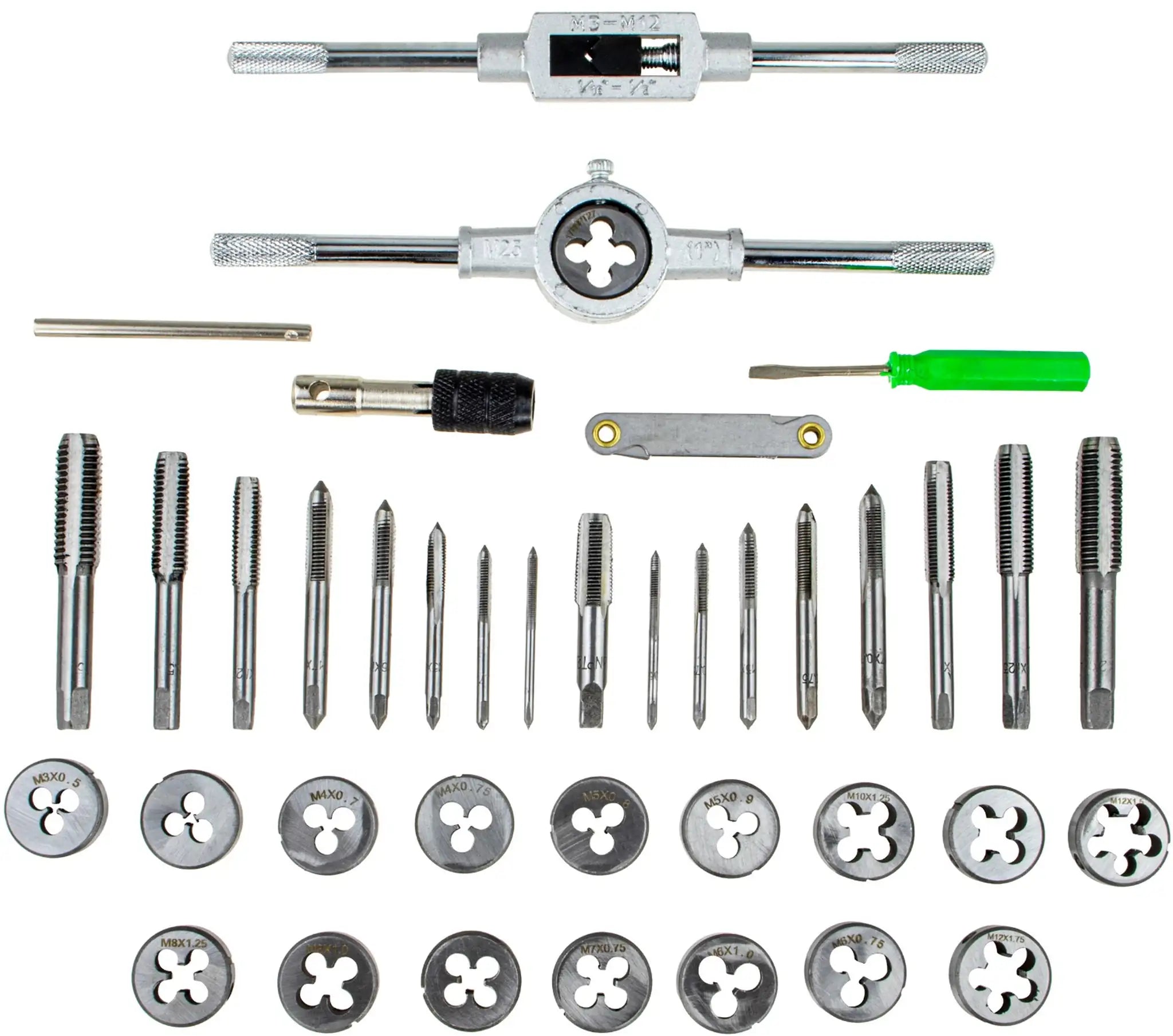 Thread cutter set 40-piece thread cutter threading die M3-M12