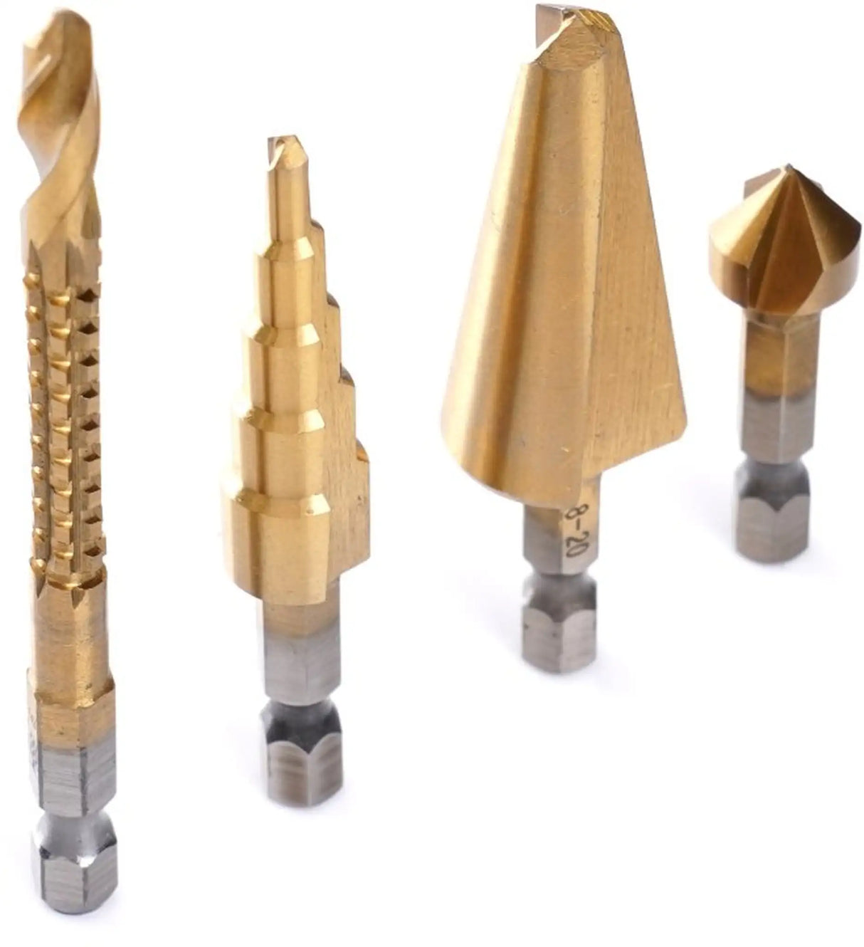 Step drill 4-39 mm cone drill 4-piece set HSS cone drill countersink TITAN