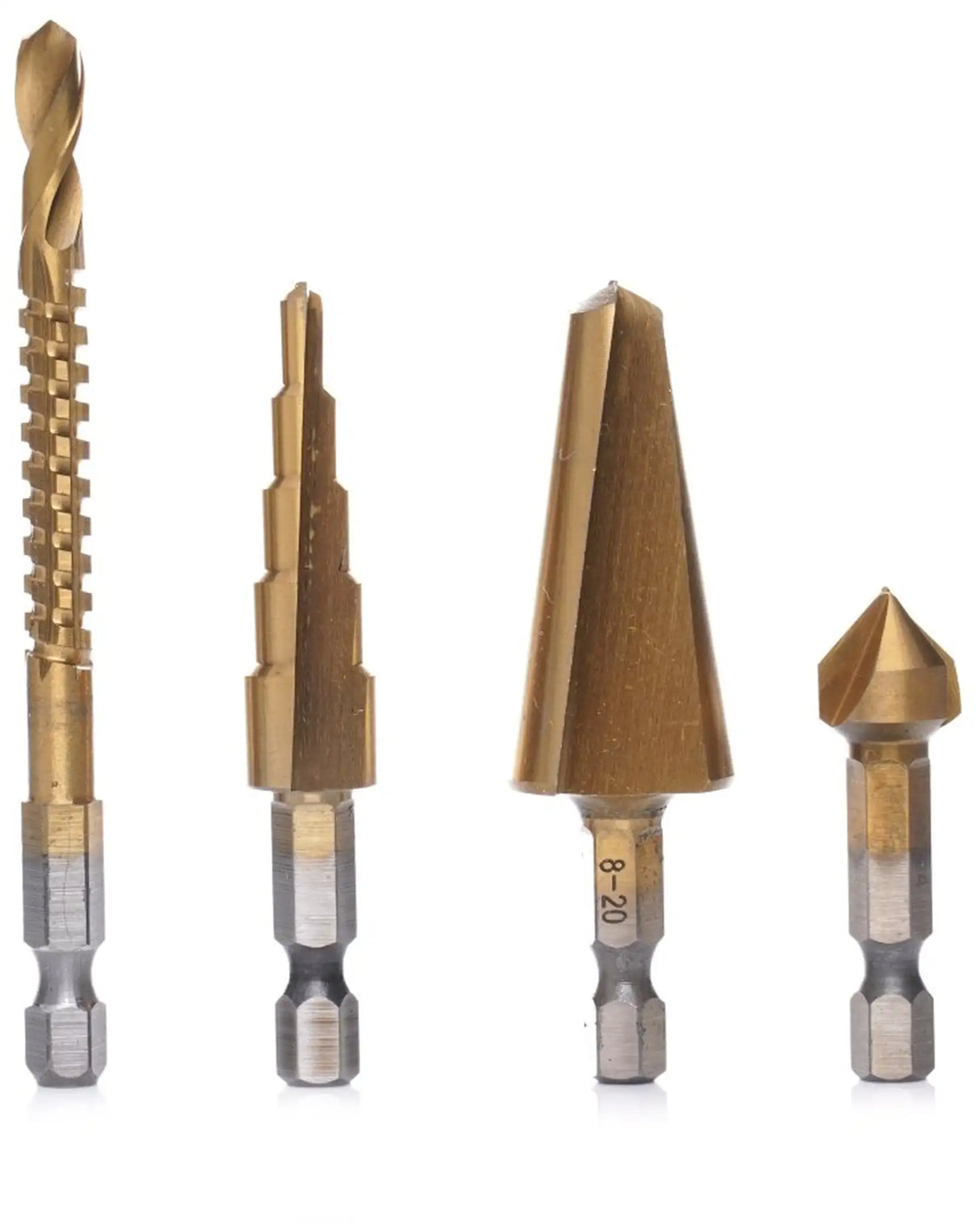 Step drill 4-39 mm cone drill 4-piece set HSS cone drill countersink TITAN