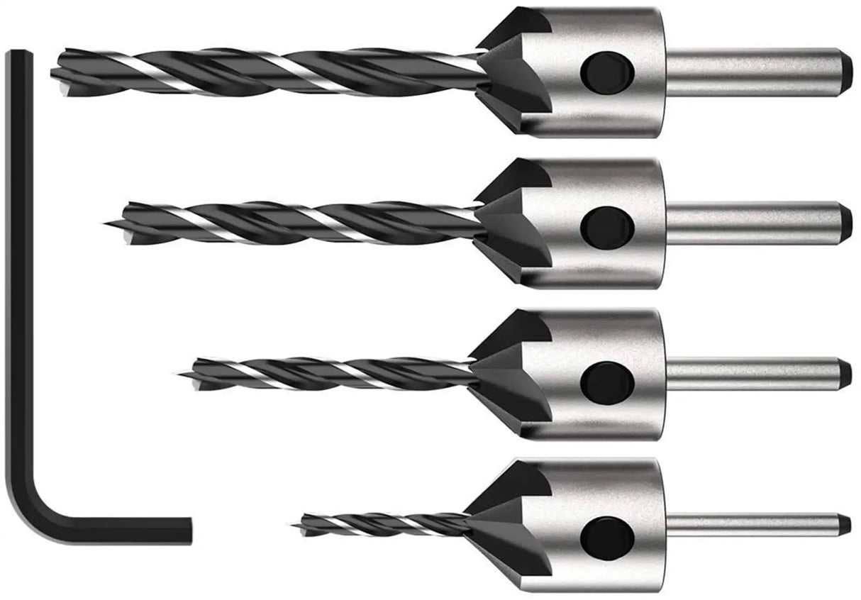 4-piece HSS countersink drill wood drill set countersink bit for wood and plastic