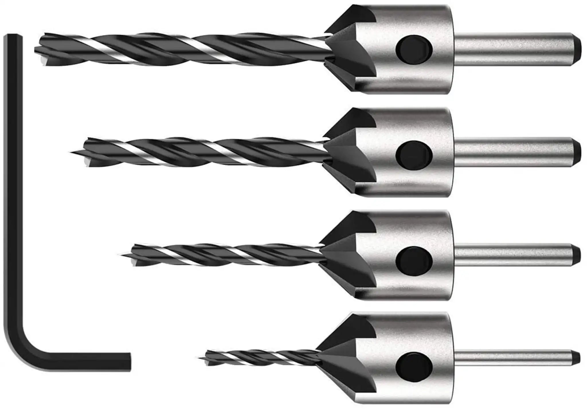 4-piece HSS countersink drill wood drill set countersink bit for wood and plastic
