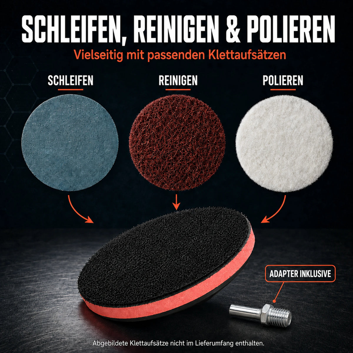 Klett Schleifteller Bohrmaschine Winkelschleifer Stützteller M14 Adapter polieren