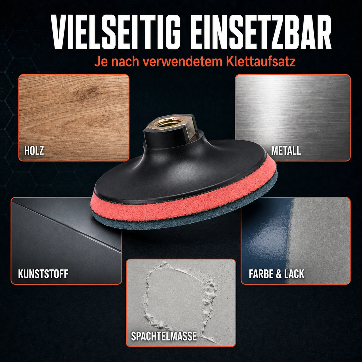 Klett Schleifteller Bohrmaschine Winkelschleifer Stützteller M14 Adapter vielseitig