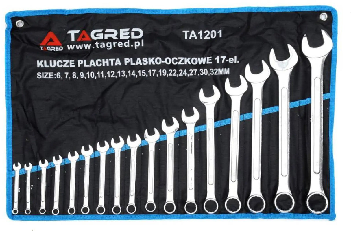 Ring spanner open-end wrench 12 pcs set 6 - 32 mm ring spanner