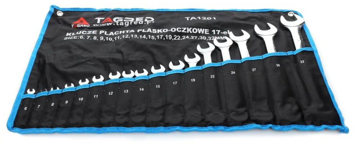 Ring spanner open-end wrench 12 pcs set 6 - 32 mm ring spanner