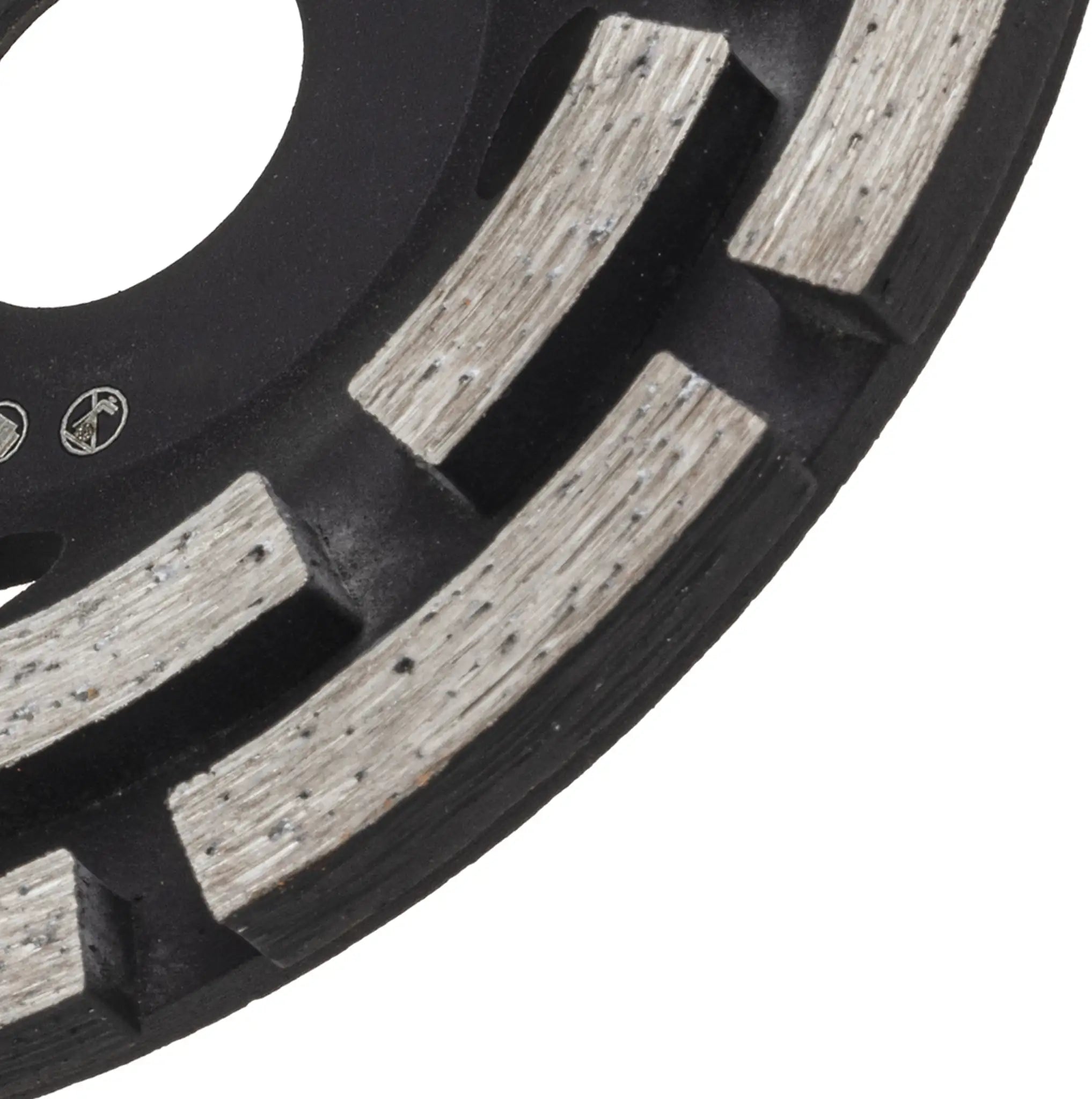 Extractor hood for angle grinder + 2x PREMIUM diamond grinding cup 125 mm concrete segment grinding disc