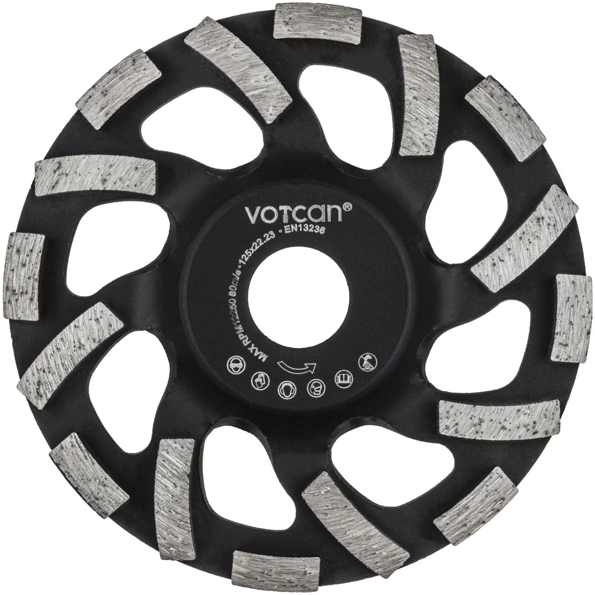 Diamantschleiftopf 125 Premium Wechselsegmente Beton Estrich Stein Betonschleifer PRO