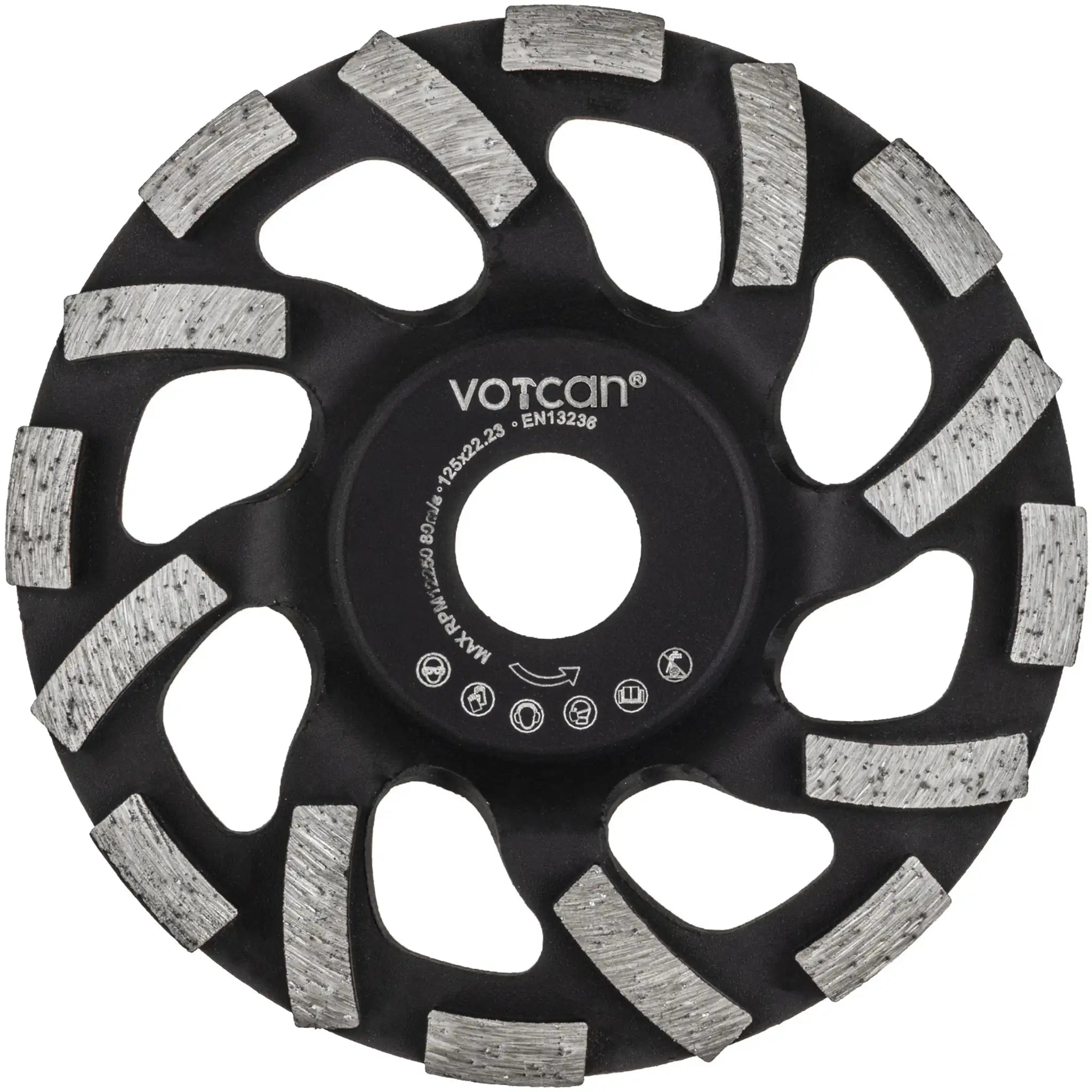 Diamantschleiftopf 125 Premium Wechselsegmente Beton Estrich Stein Betonschleifer PRO