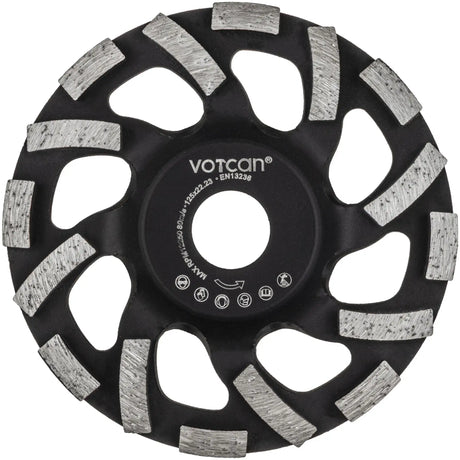 Diamantschleiftopf 125 Premium Wechselsegmente Beton Estrich Stein Betonschleifer PRO