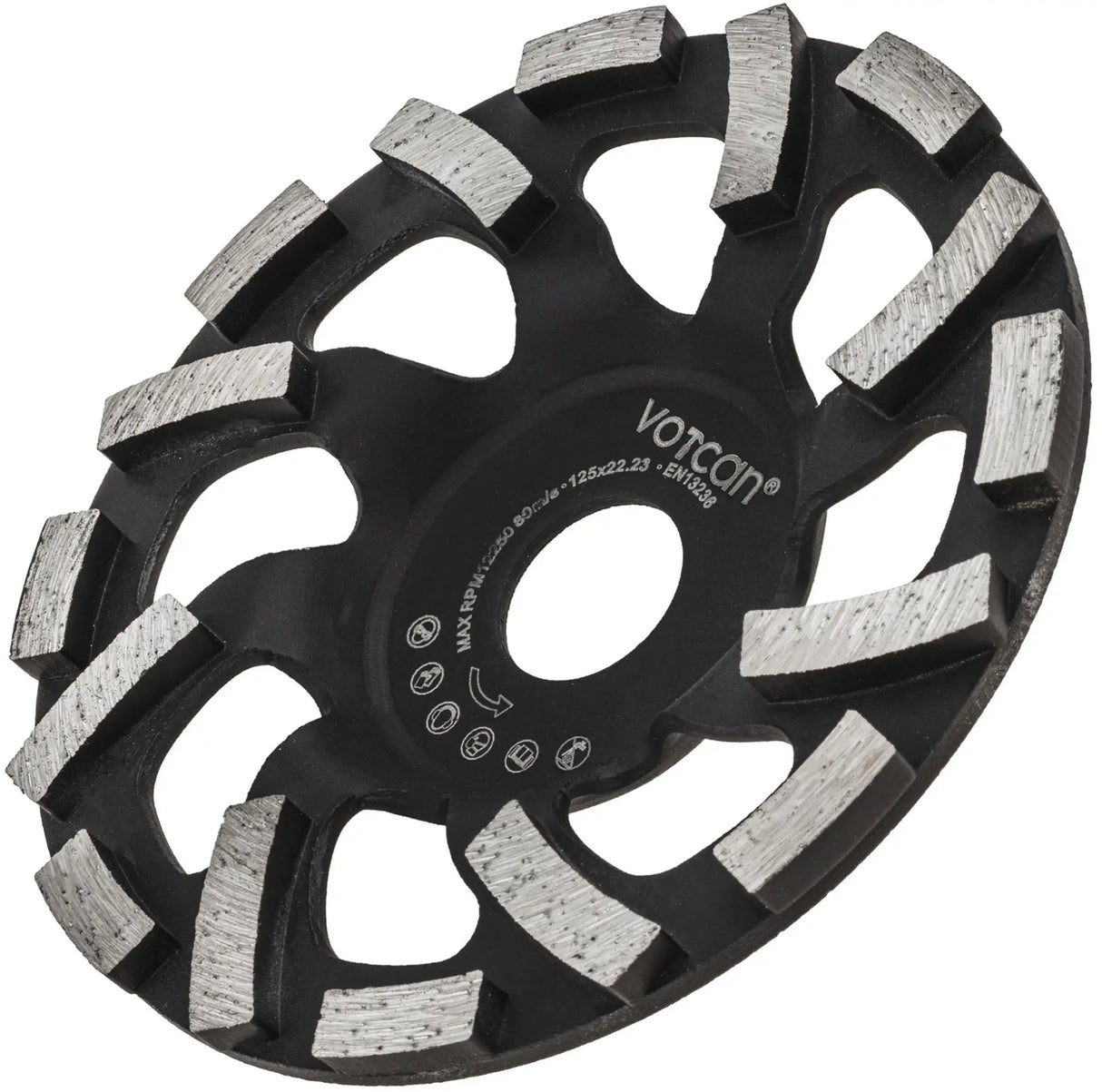 Diamantschleiftopf 125 Premium Wechselsegmente Beton Estrich Stein Betonschleifer PRO