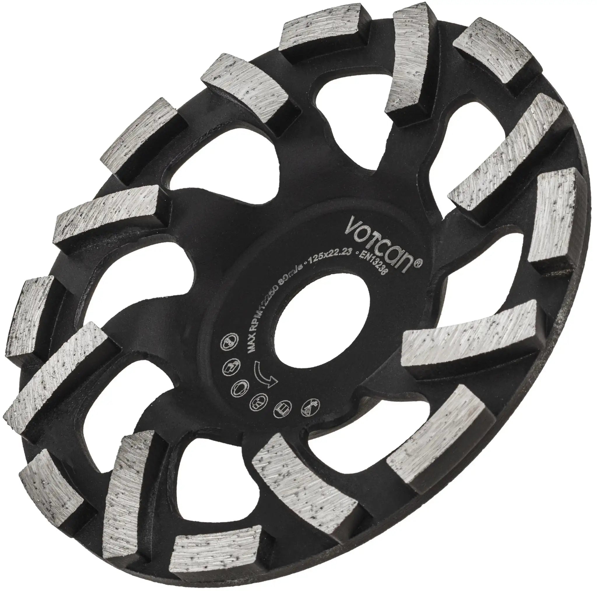 Diamantschleiftopf 125 Premium Wechselsegmente Beton Estrich Stein Betonschleifer PRO