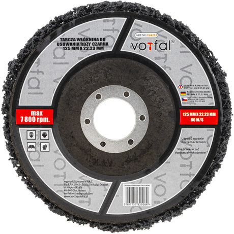 CSD cleaning discs 125 mm coarse black hard cleaning fleece CBS disc