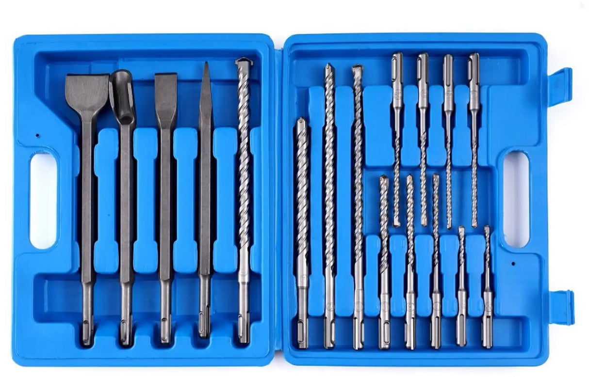 SDS Plus 17tlg. Steinbohrer Set Meißel Bohrer Bohrhammer Betonbohrer