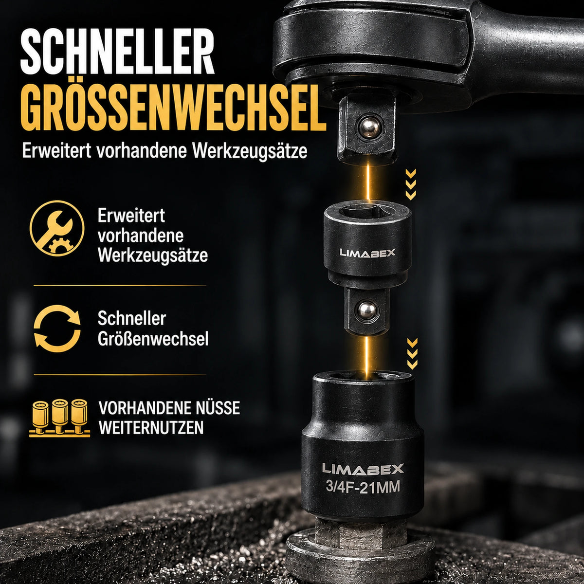 Schlagschrauber Impact Adapter Set schnell