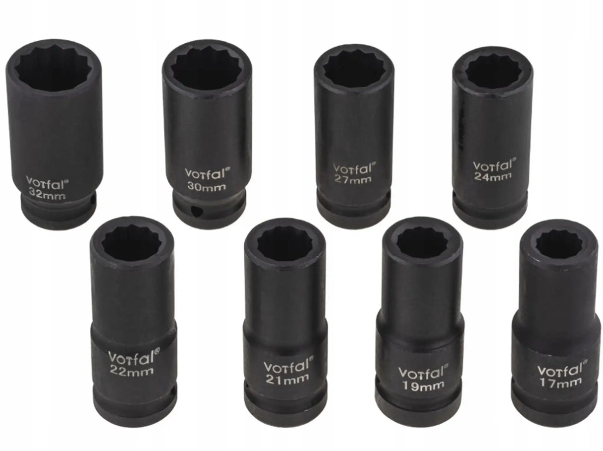 Schlagschrauber Nüsse 3/4" 17 - 32 mm 8 tlg. Satz Steckschlüssel Kraftnuss Cr-Mo