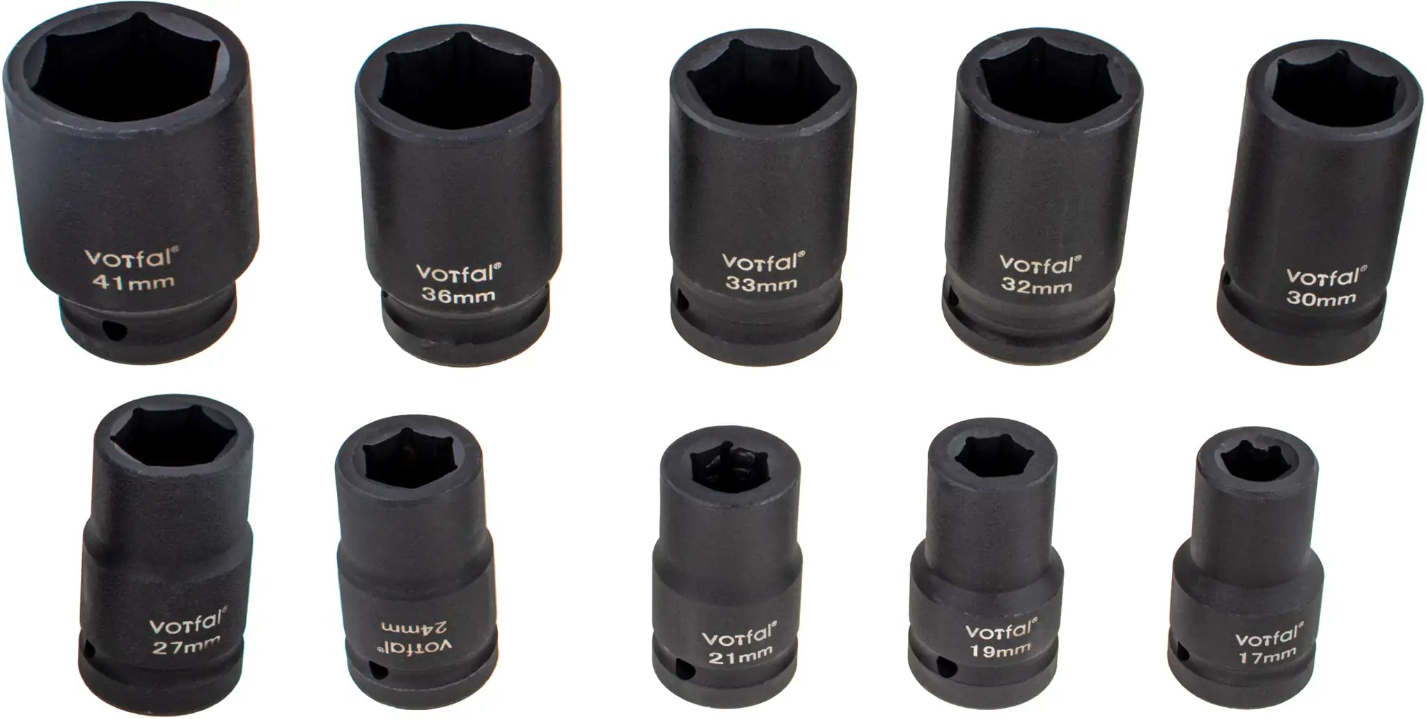 Impact wrench sockets 1" 17 - 41 mm 10 pcs. set socket wrench power socket Cr-Mo