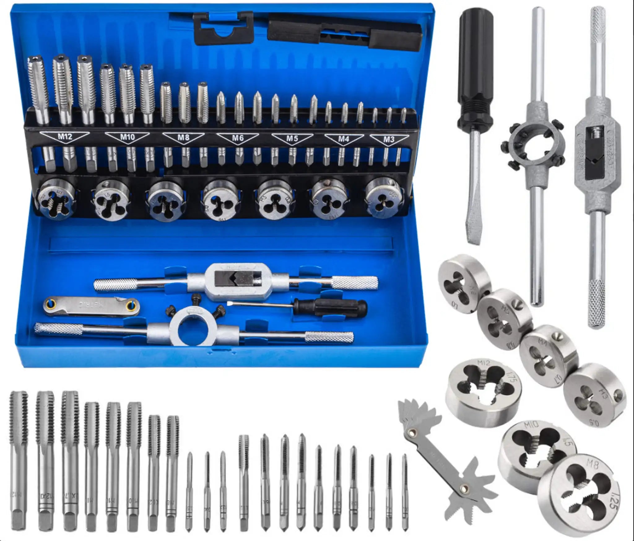Thread cutter set 32-piece thread tap thread cutter die M3-M12