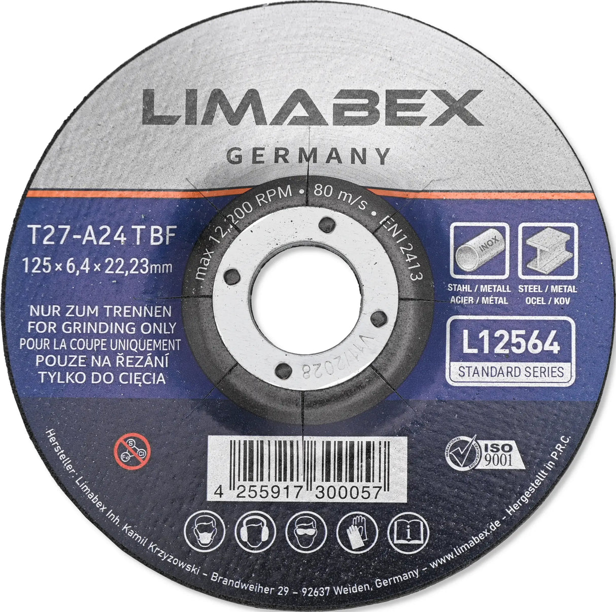 Schruppscheiben 125 x 6.4 mm Metall Stahl Edelstahl INOX Schleifscheiben