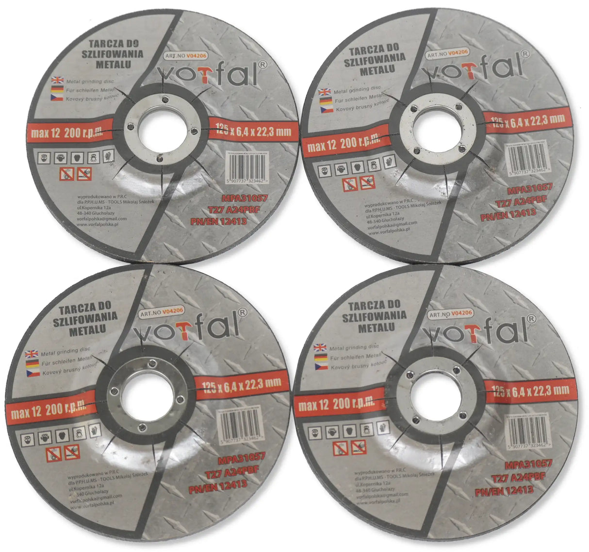 Cutting discs 125 mm x 1.0 mm for metal, steel, stainless steel