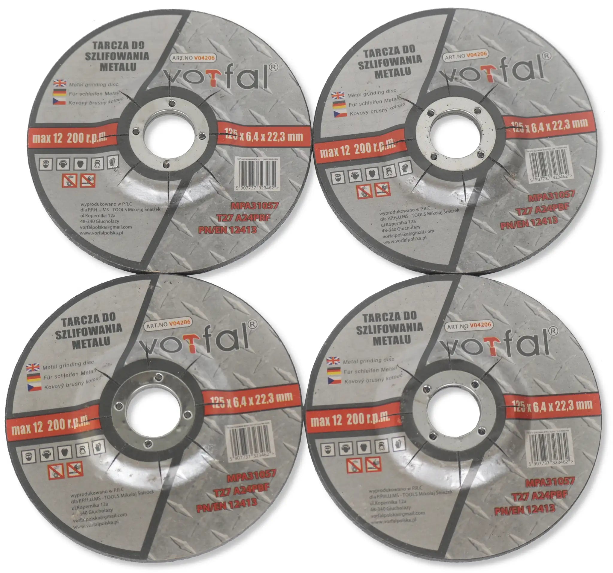 Cutting discs 125 mm x 1.0 mm for metal, steel, stainless steel