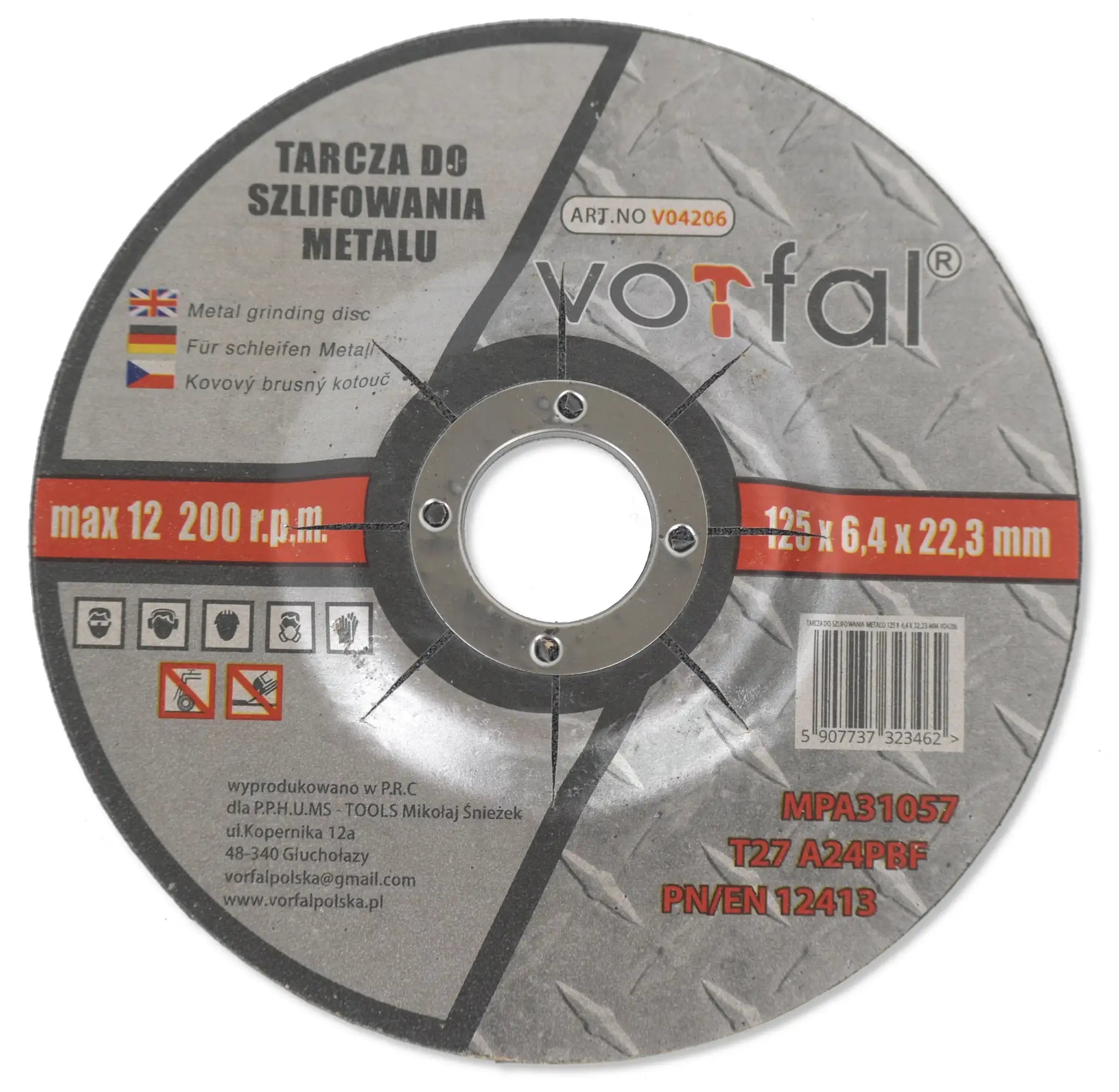 Cutting discs 125 mm x 1.0 mm for metal, steel, stainless steel